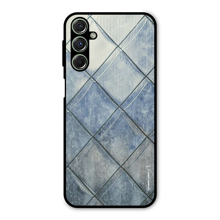 Steel Blue Pattern Metal Back Case for Galaxy M34
