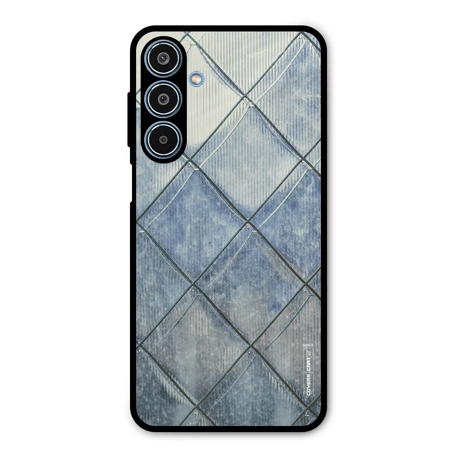 Steel Blue Pattern Metal Back Case for Galaxy M35