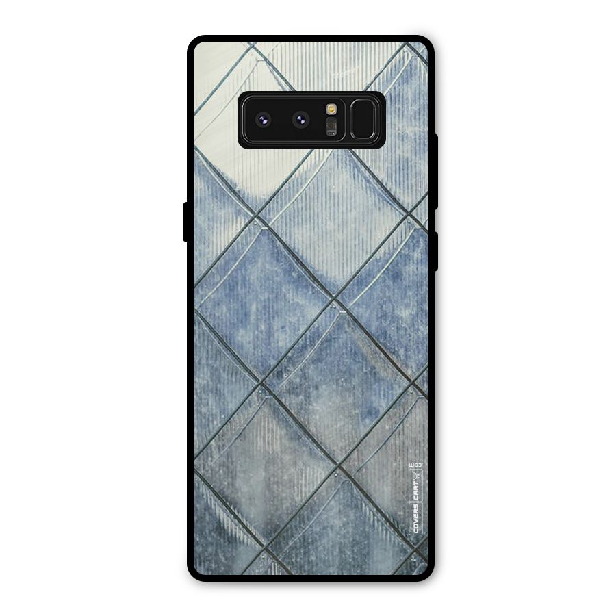 Steel Blue Pattern Metal Back Case for Galaxy Note 8
