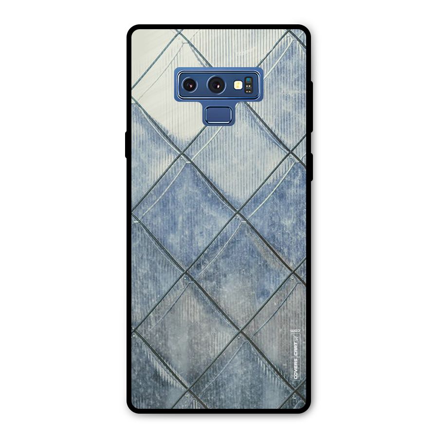 Steel Blue Pattern Metal Back Case for Galaxy Note 9