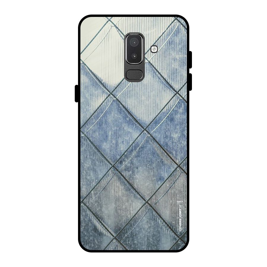 Steel Blue Pattern Metal Back Case for Galaxy On8 (2018)