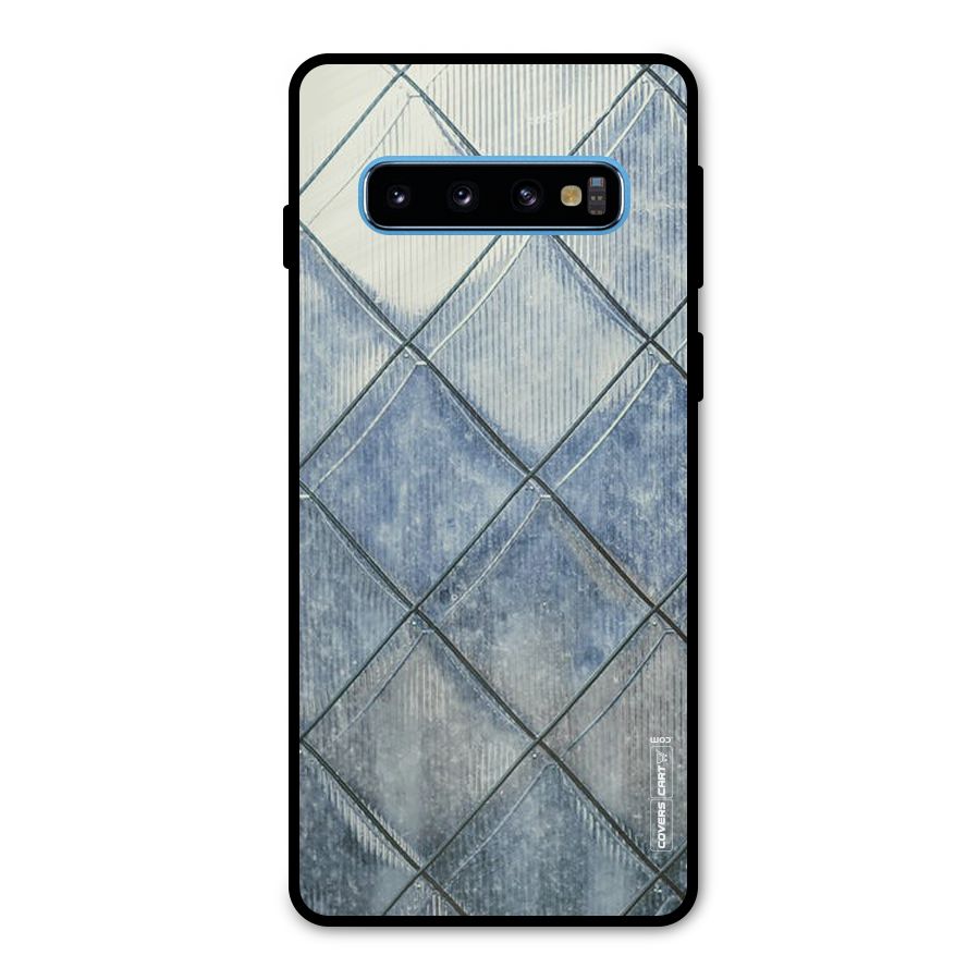 Steel Blue Pattern Metal Back Case for Galaxy S10