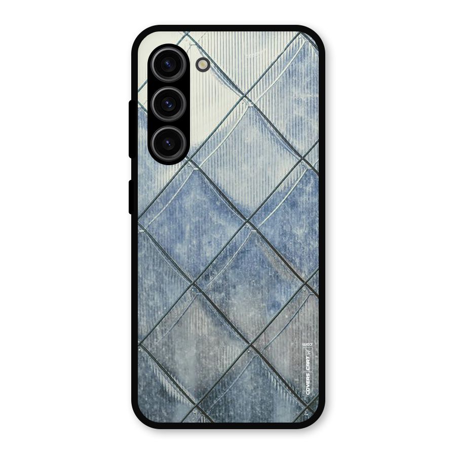 Steel Blue Pattern Metal Back Case for Galaxy S23