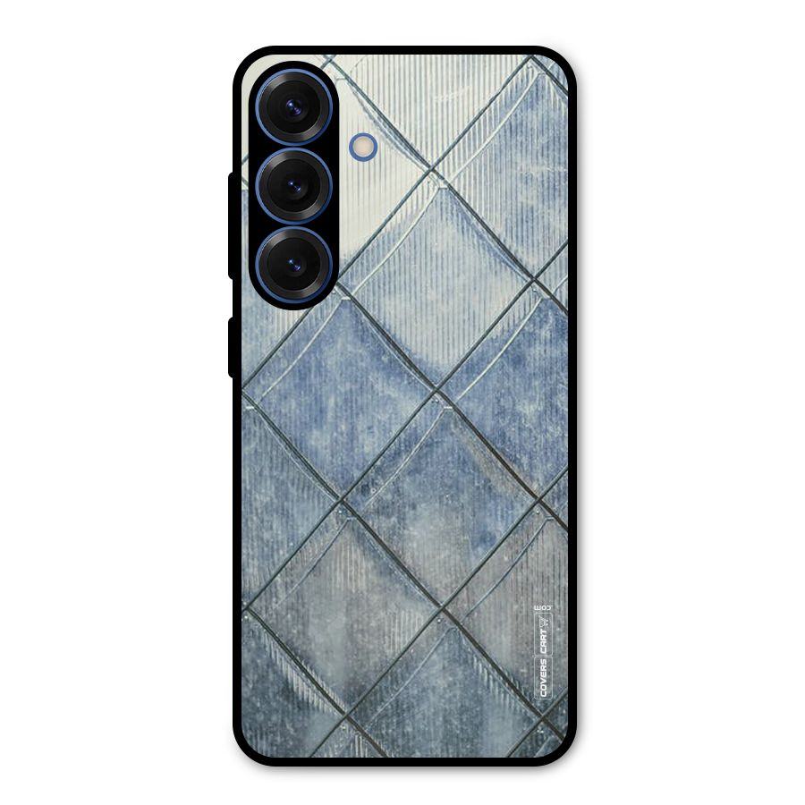 Steel Blue Pattern Metal Back Case for Galaxy S25
