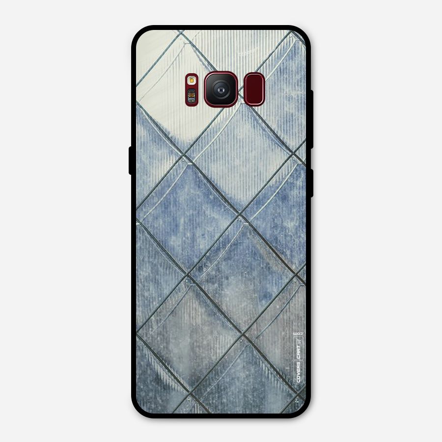 Steel Blue Pattern Metal Back Case for Galaxy S8