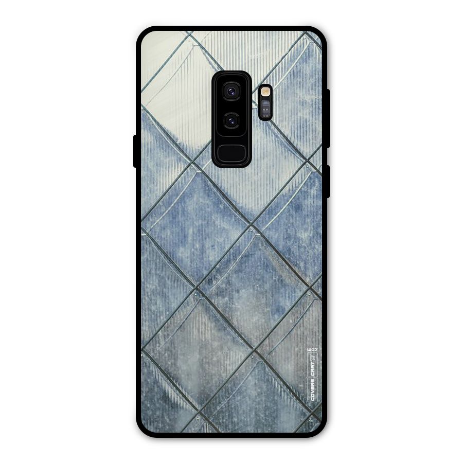 Steel Blue Pattern Metal Back Case for Galaxy S9 Plus