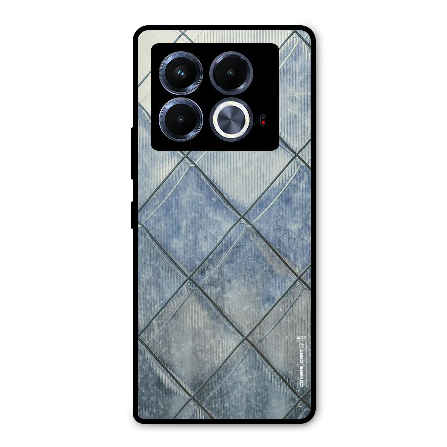 Steel Blue Pattern Metal Back Case for Infinix Note 40 5G