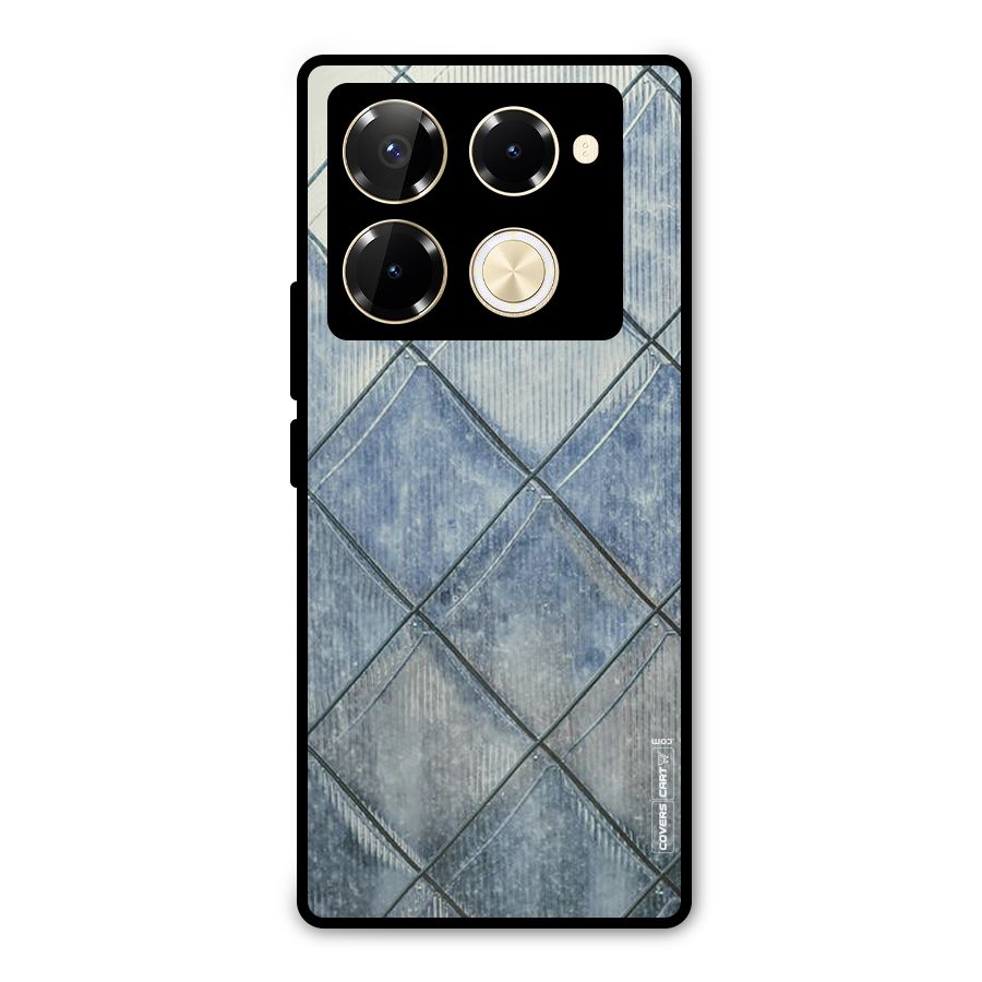 Steel Blue Pattern Metal Back Case for Infinix Note 40 Pro Plus