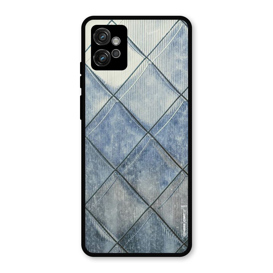 Steel Blue Pattern Metal Back Case for Moto G32
