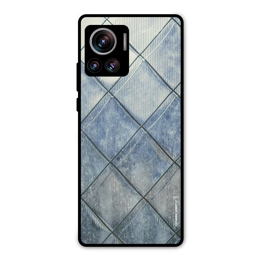 Steel Blue Pattern Metal Back Case for Motorola Edge 30 Ultra