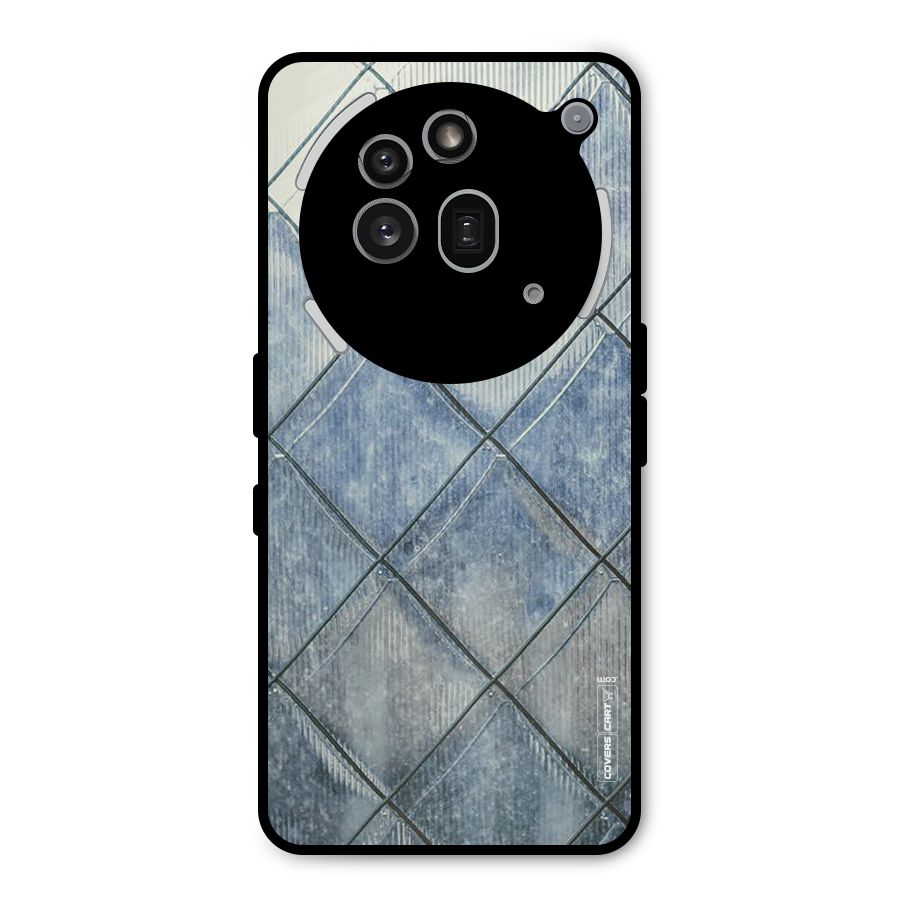 Steel Blue Pattern Metal Back Case for Nothing Phone 3a Pro