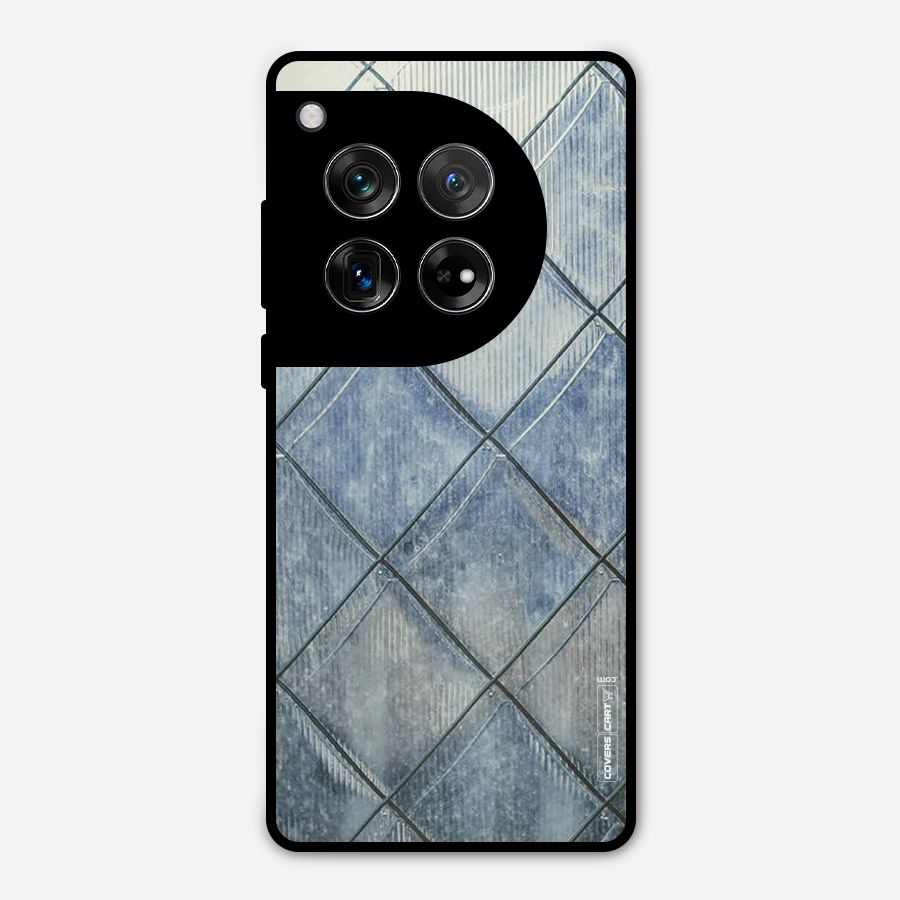 Steel Blue Pattern Metal Back Case for OnePlus 12