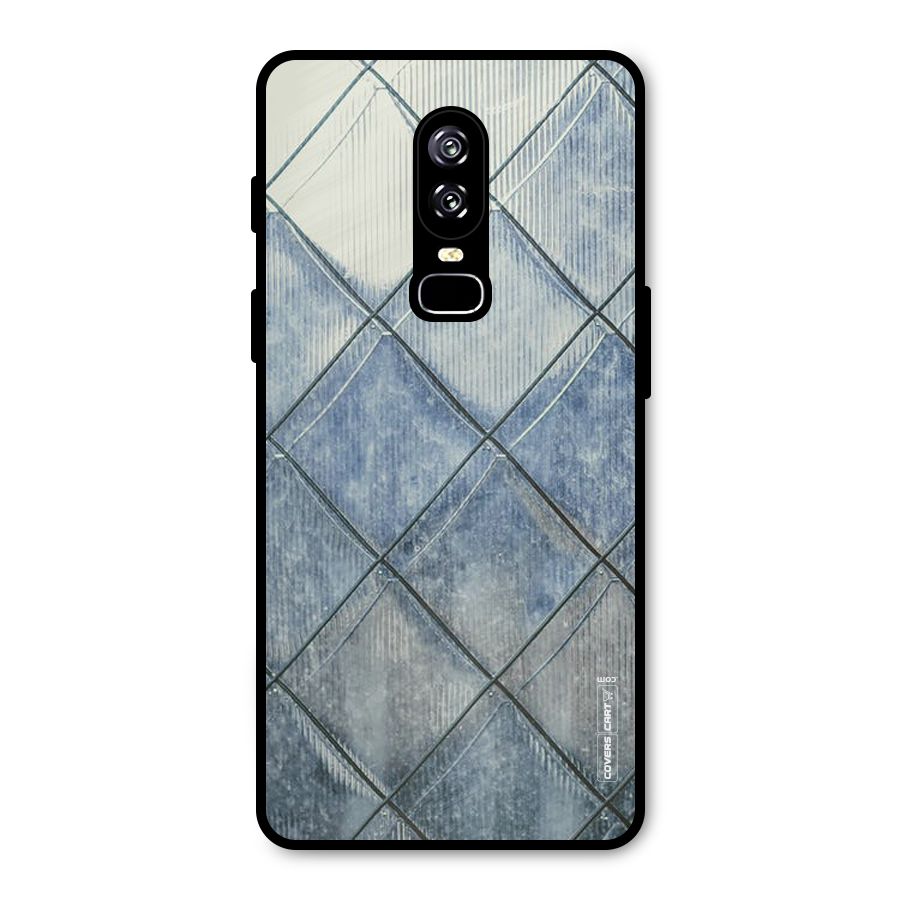 Steel Blue Pattern Metal Back Case for OnePlus 6
