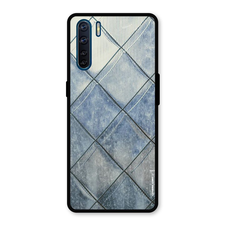 Steel Blue Pattern Metal Back Case for Oppo F15