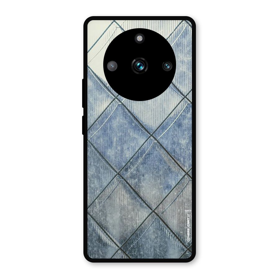 Steel Blue Pattern Metal Back Case for Realme 11 Pro