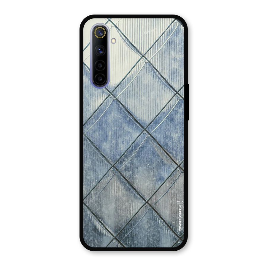 Steel Blue Pattern Metal Back Case for Realme 6