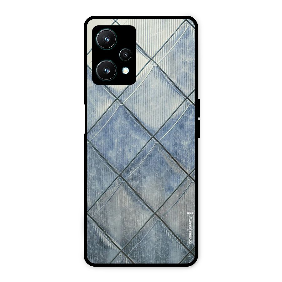 Steel Blue Pattern Metal Back Case for Realme 9 Pro 5G