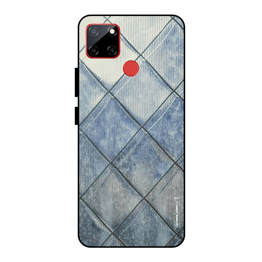 Steel Blue Pattern Metal Back Case for Realme C12