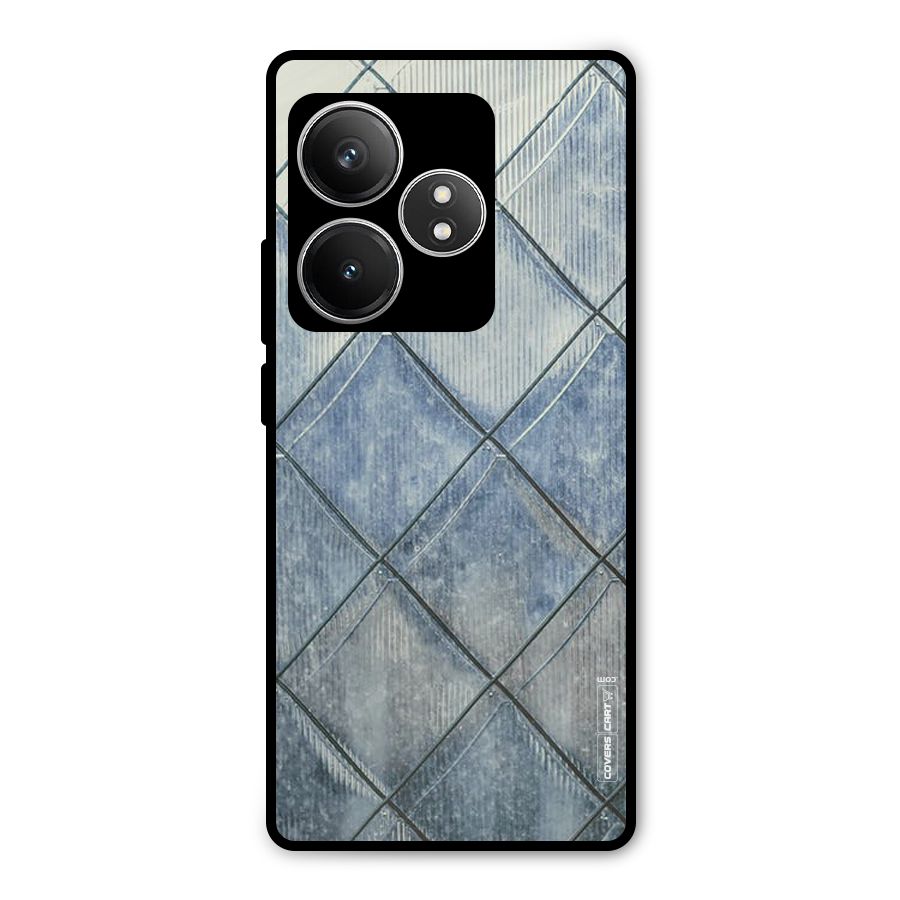 Steel Blue Pattern Metal Back Case for Realme GT 6T