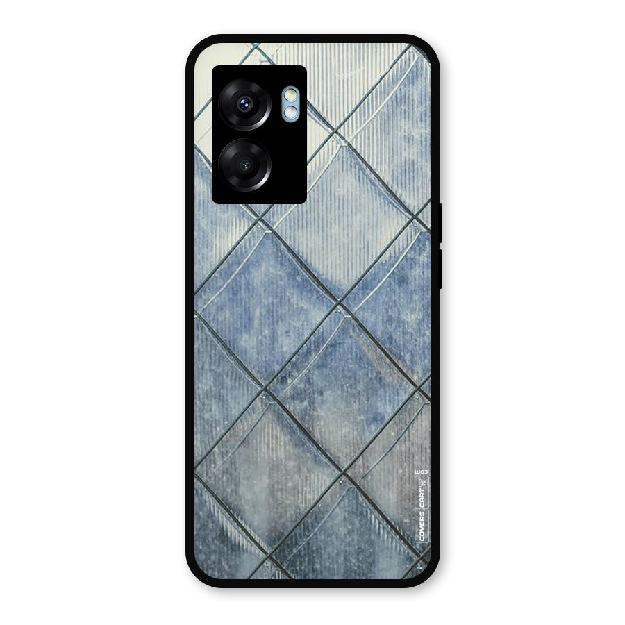 Steel Blue Pattern Metal Back Case for Realme Narzo 50 5G