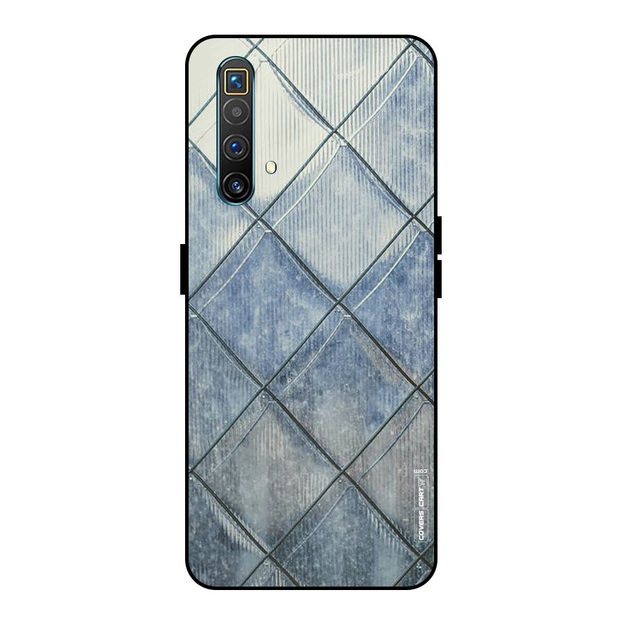 Steel Blue Pattern Metal Back Case for Realme X3 SuperZoom