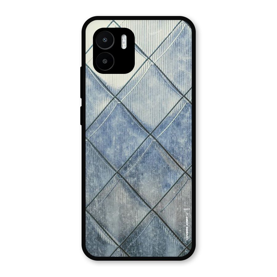 Steel Blue Pattern Metal Back Case for Redmi A2