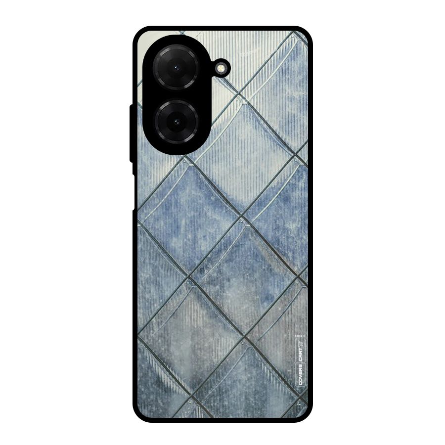 Steel Blue Pattern Metal Back Case for Redmi A5 4G