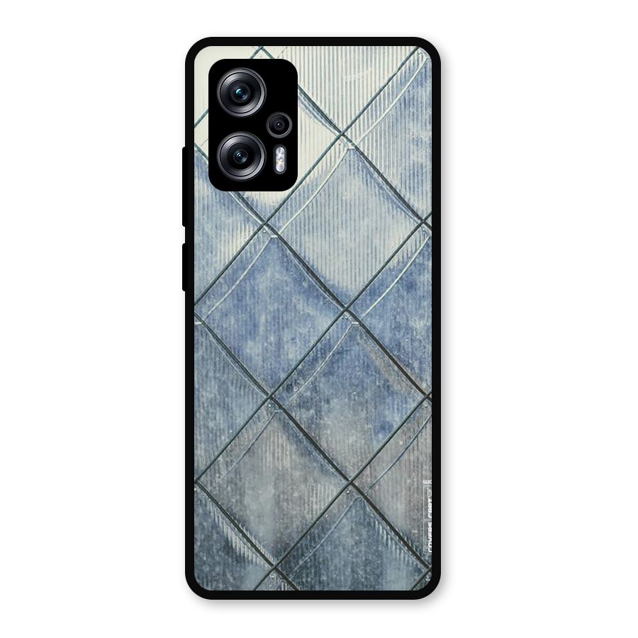 Steel Blue Pattern Metal Back Case for Redmi K50i