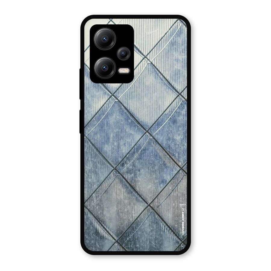 Steel Blue Pattern Metal Back Case for Redmi Note 12 5G