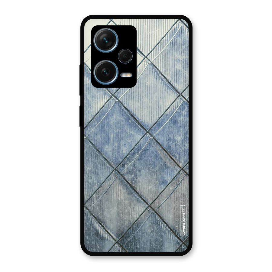 Steel Blue Pattern Metal Back Case for Redmi Note 12 Pro Plus 5G
