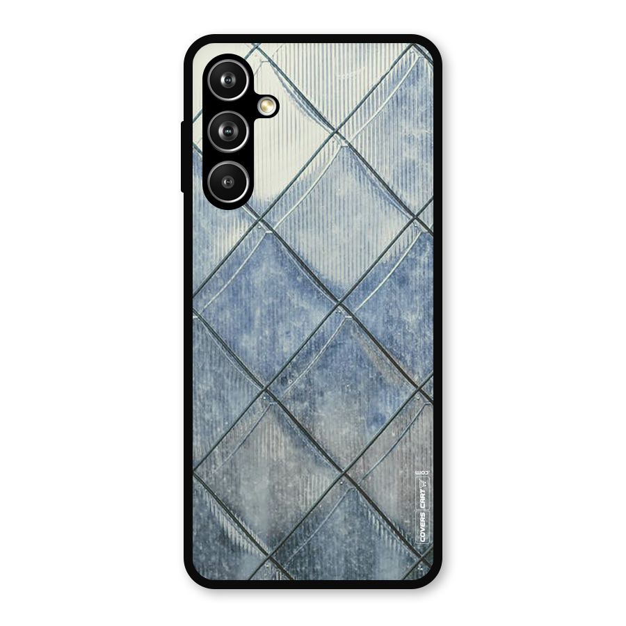 Steel Blue Pattern Metal Back Case for Samsung Galaxy M54