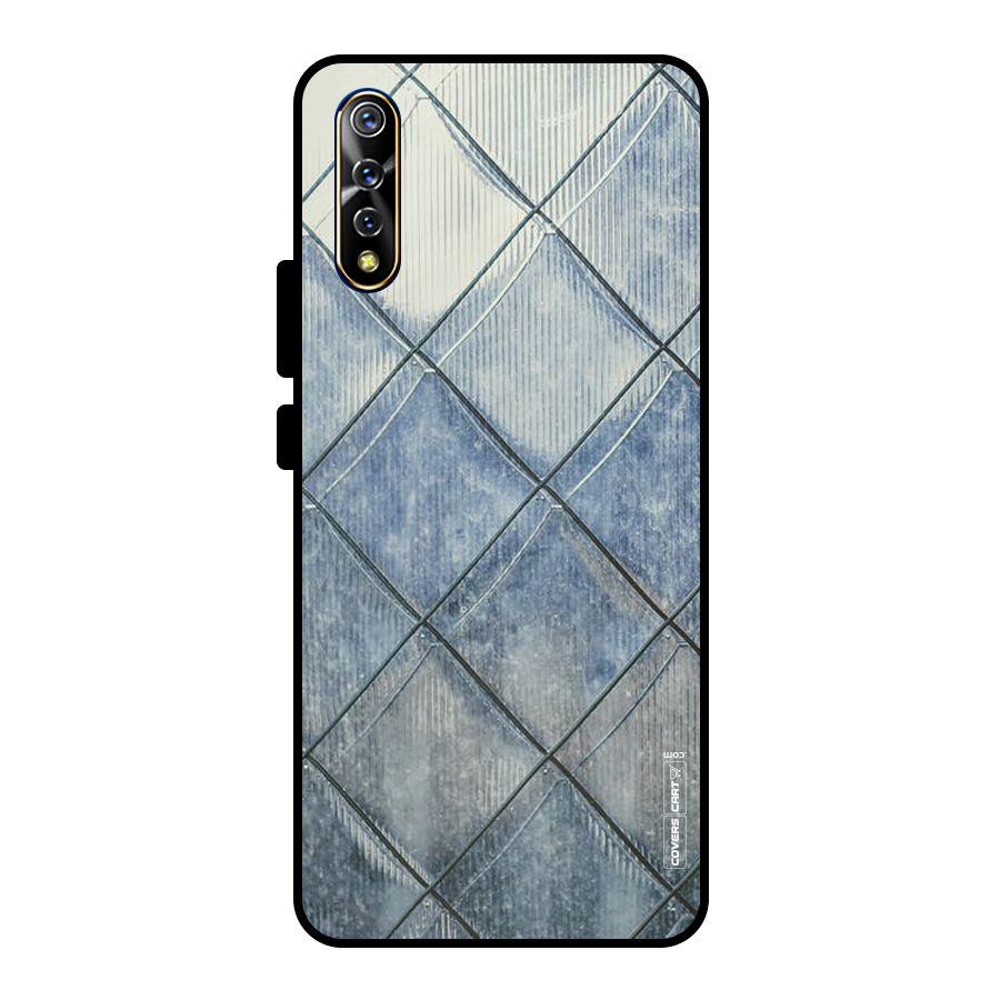 Steel Blue Pattern Metal Back Case for Vivo S1