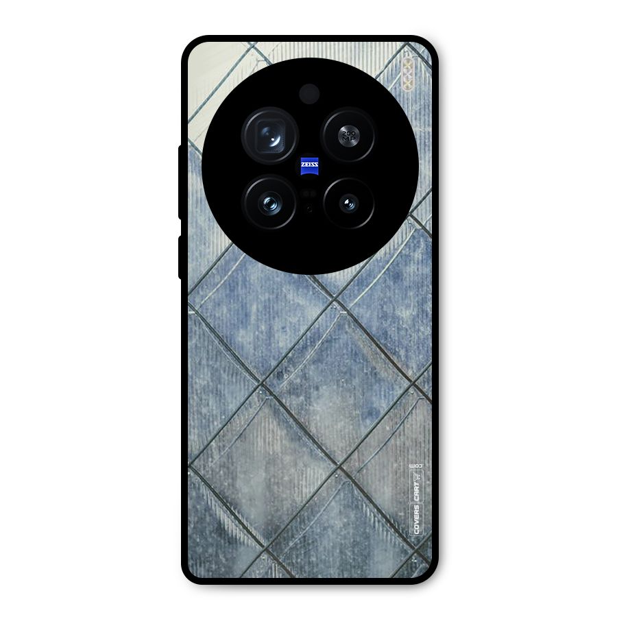 Steel Blue Pattern Metal Back Case for Vivo X200 Pro