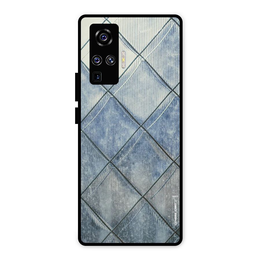 Steel Blue Pattern Metal Back Case for Vivo X50 Pro