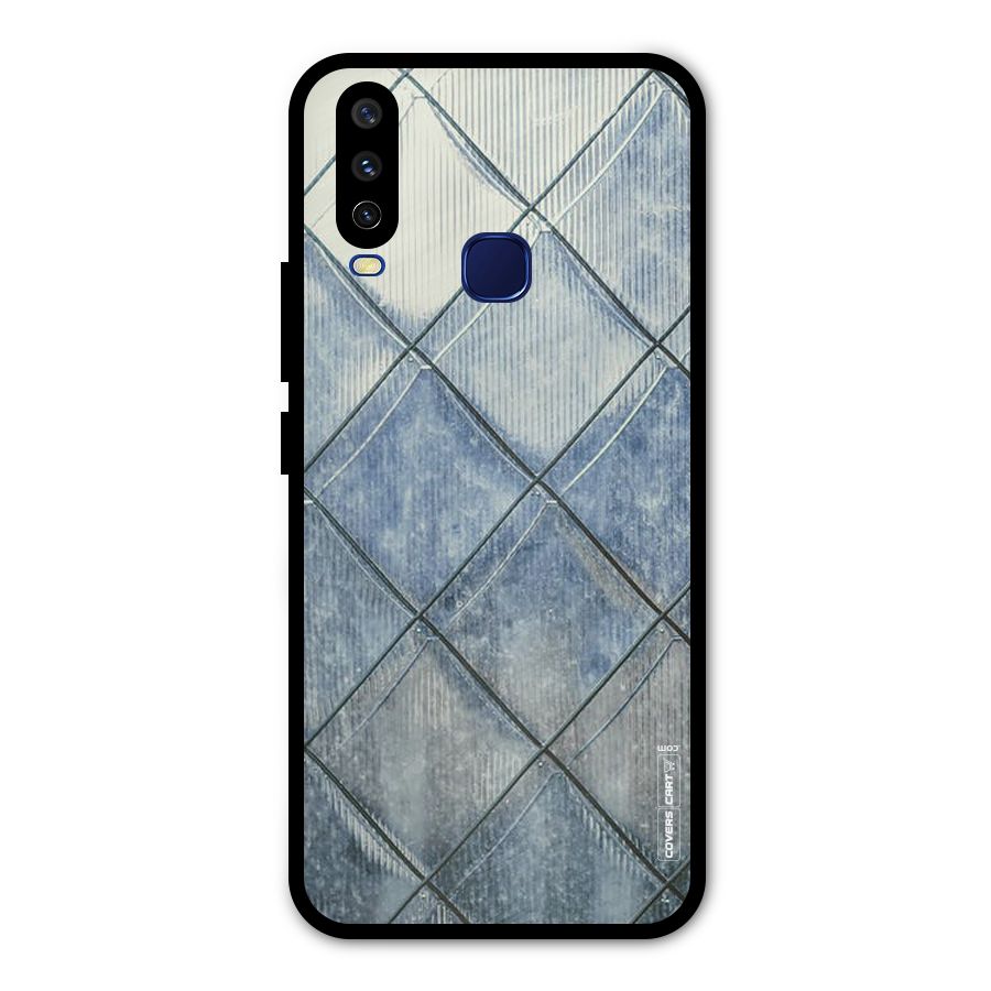Steel Blue Pattern Metal Back Case for Vivo Y15
