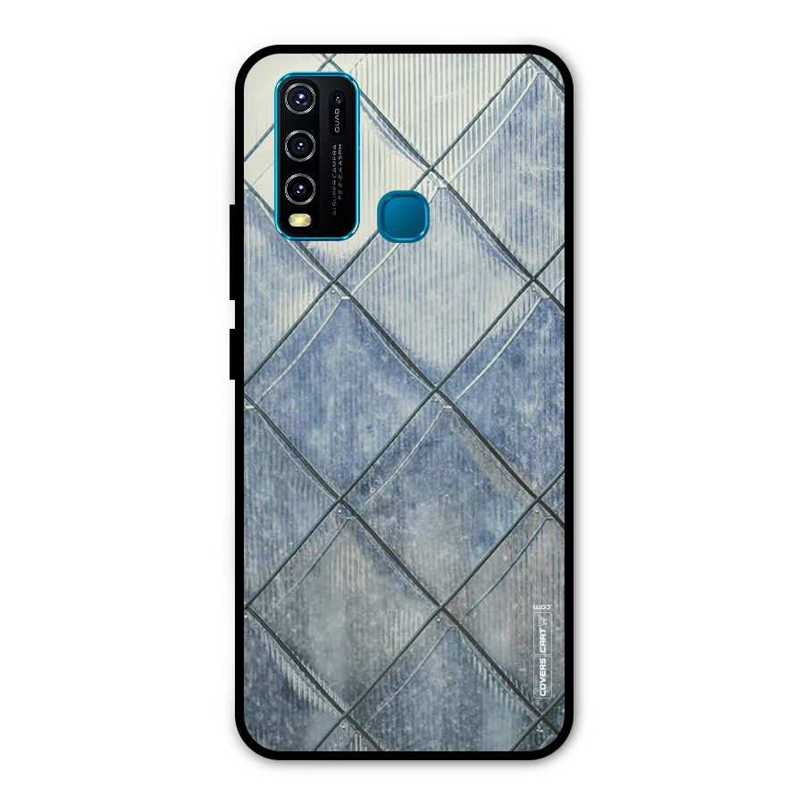 Steel Blue Pattern Metal Back Case for Vivo Y30