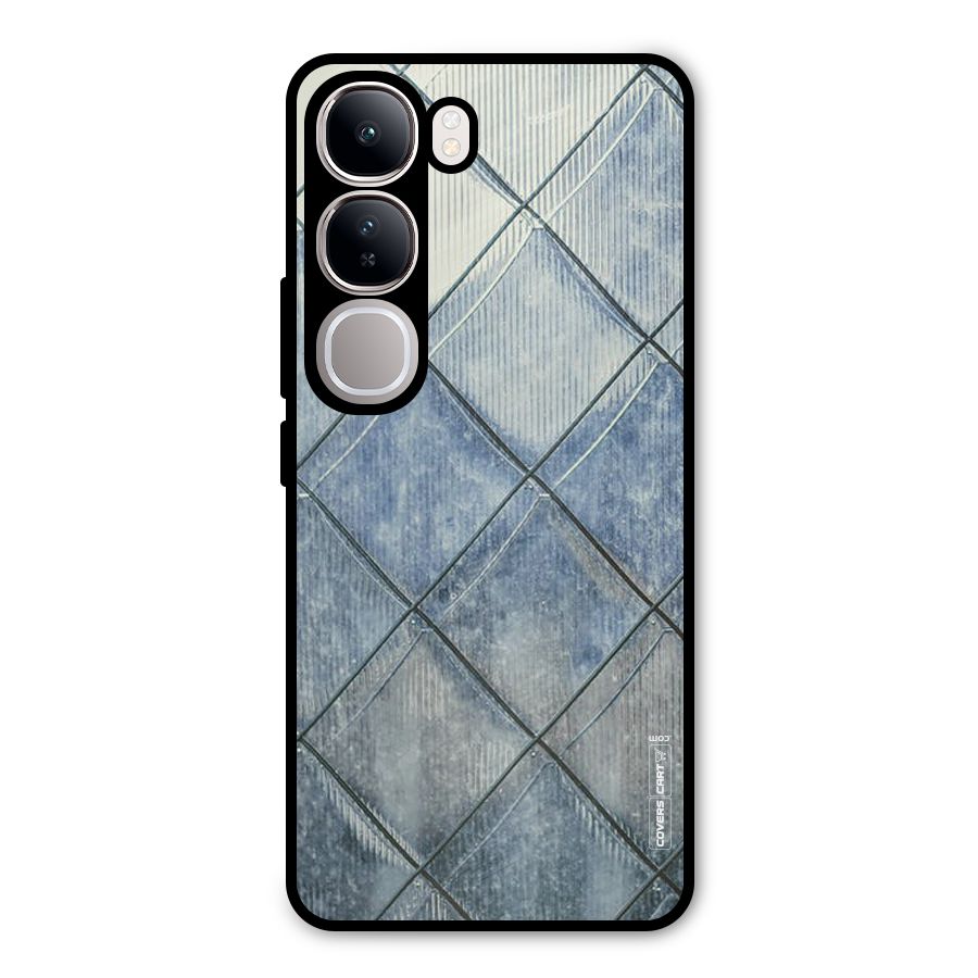 Steel Blue Pattern Metal Back Case for Vivo Y300