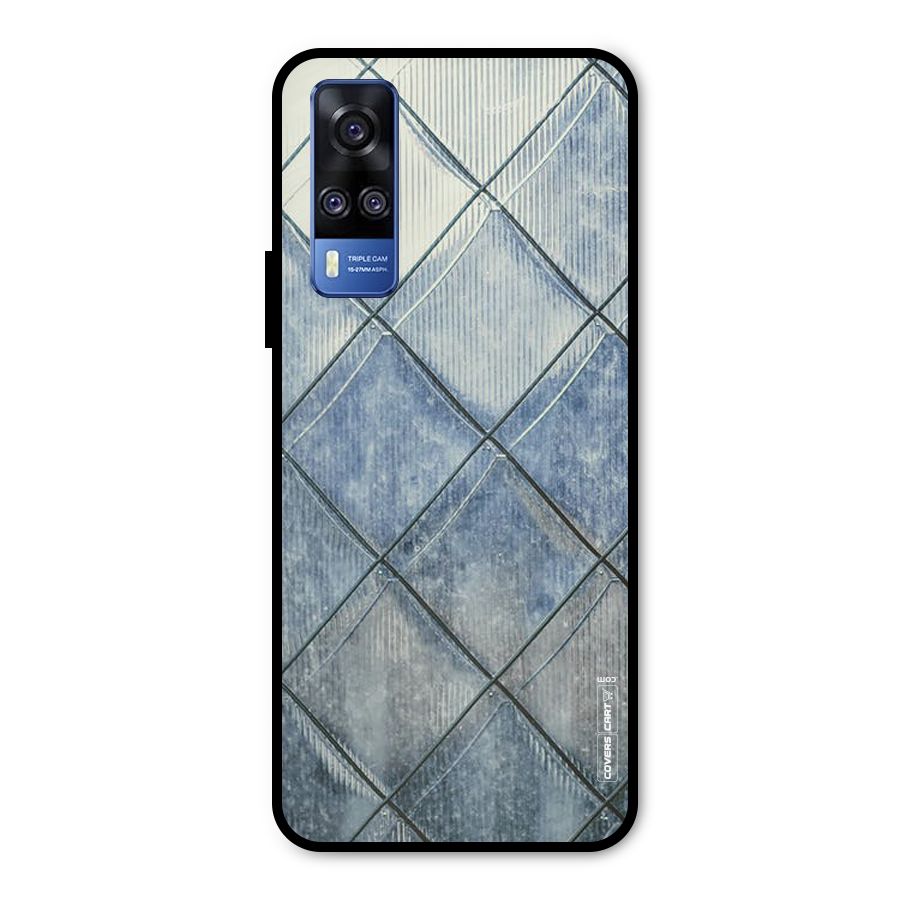 Steel Blue Pattern Metal Back Case for Vivo Y31