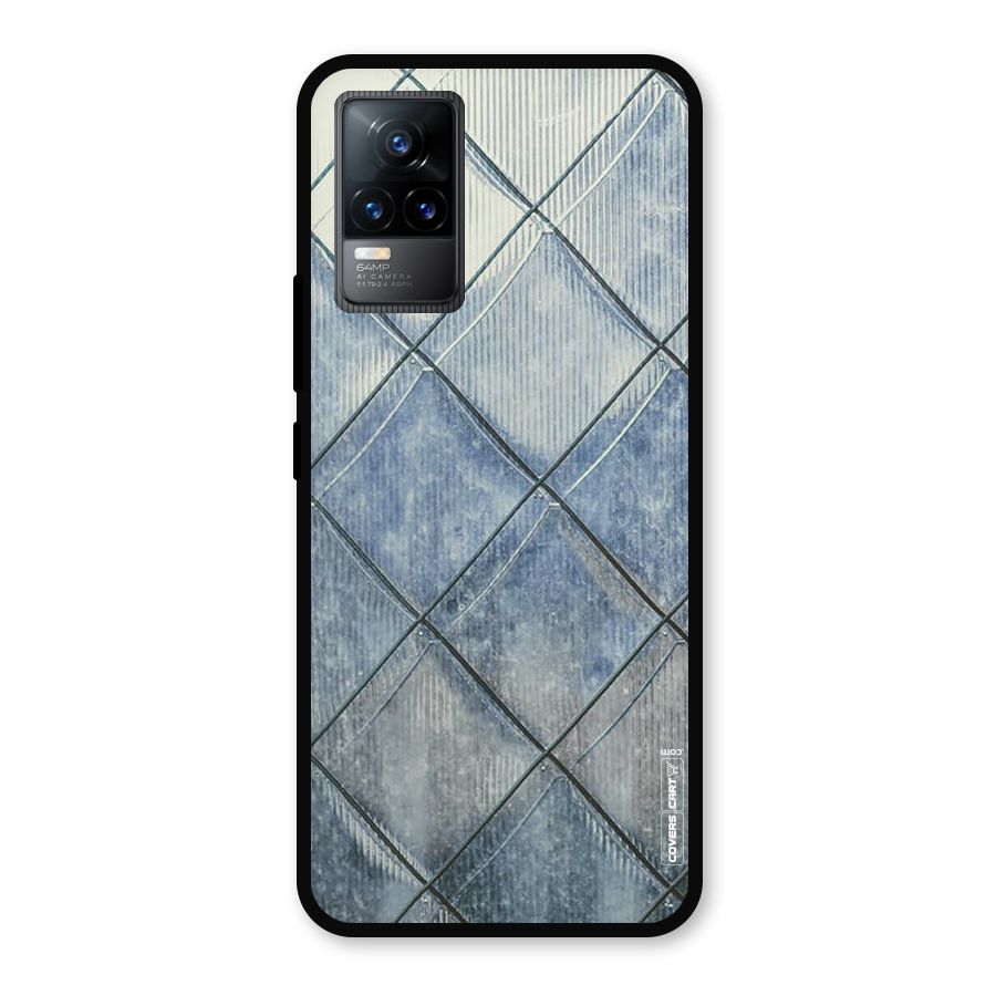 Steel Blue Pattern Metal Back Case for Vivo Y73