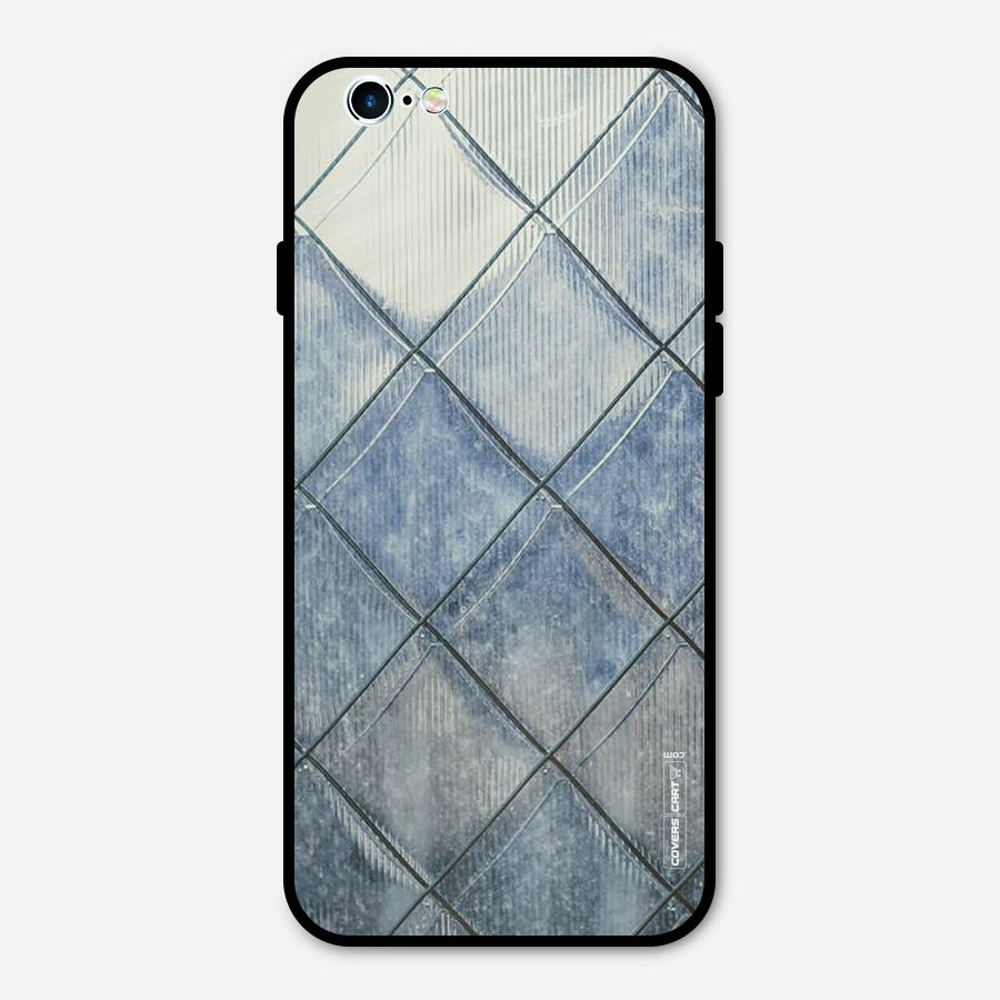 Steel Blue Pattern Metal Back Case for iPhone 6 6s