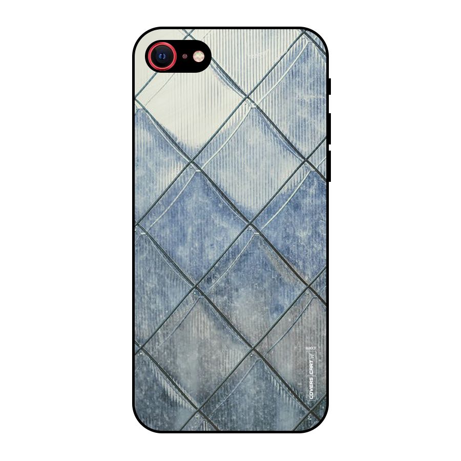 Steel Blue Pattern Metal Back Case for iPhone 7