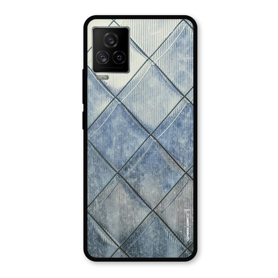 Steel Blue Pattern Metal Back Case for iQOO 7 Legend 5G
