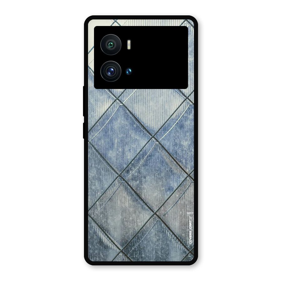 Steel Blue Pattern Metal Back Case for iQOO 9 Pro