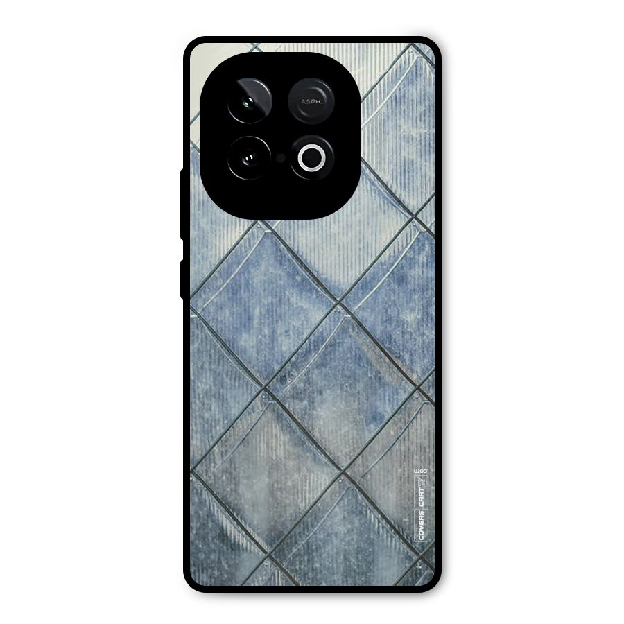 Steel Blue Pattern Metal Back Case for iQOO Neo 10