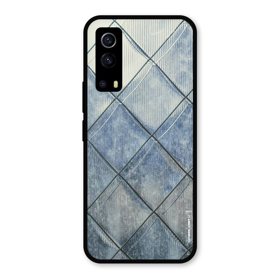 Steel Blue Pattern Metal Back Case for iQOO Z3
