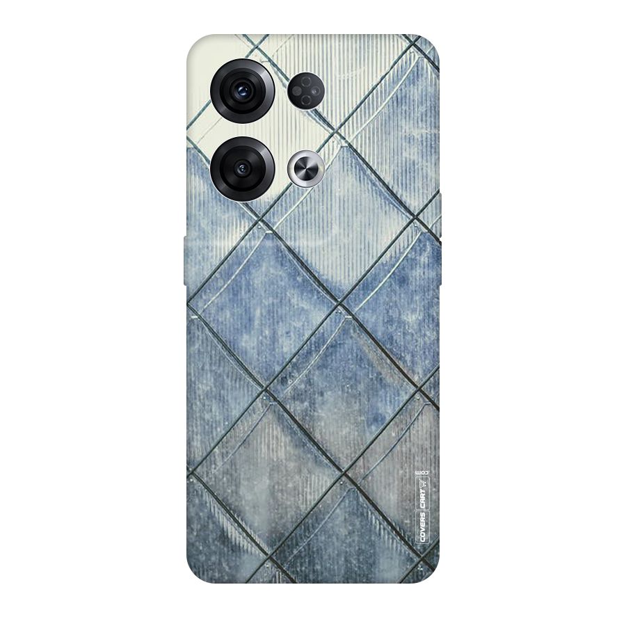 Steel Blue Pattern Original Polycarbonate Back Case for Oppo Reno8 Pro 5G