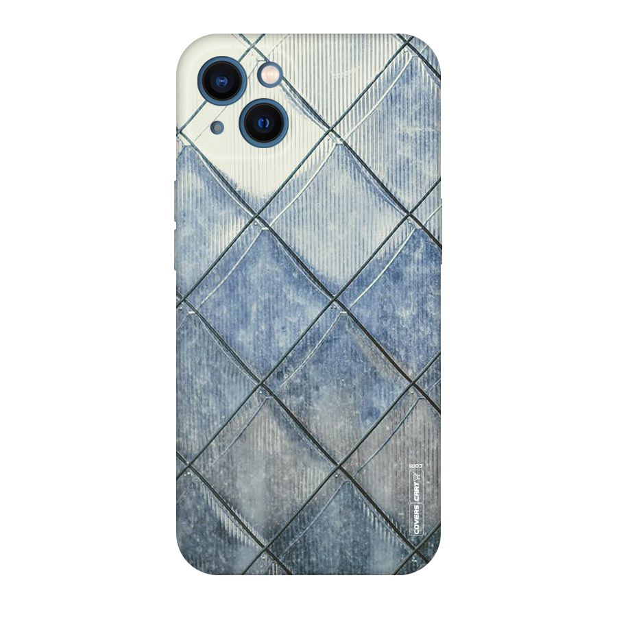 Steel Blue Pattern Original Polycarbonate Back Case for iPhone 13