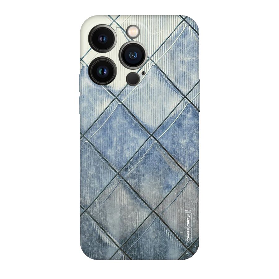 Steel Blue Pattern Original Polycarbonate Back Case for iPhone 14 Pro