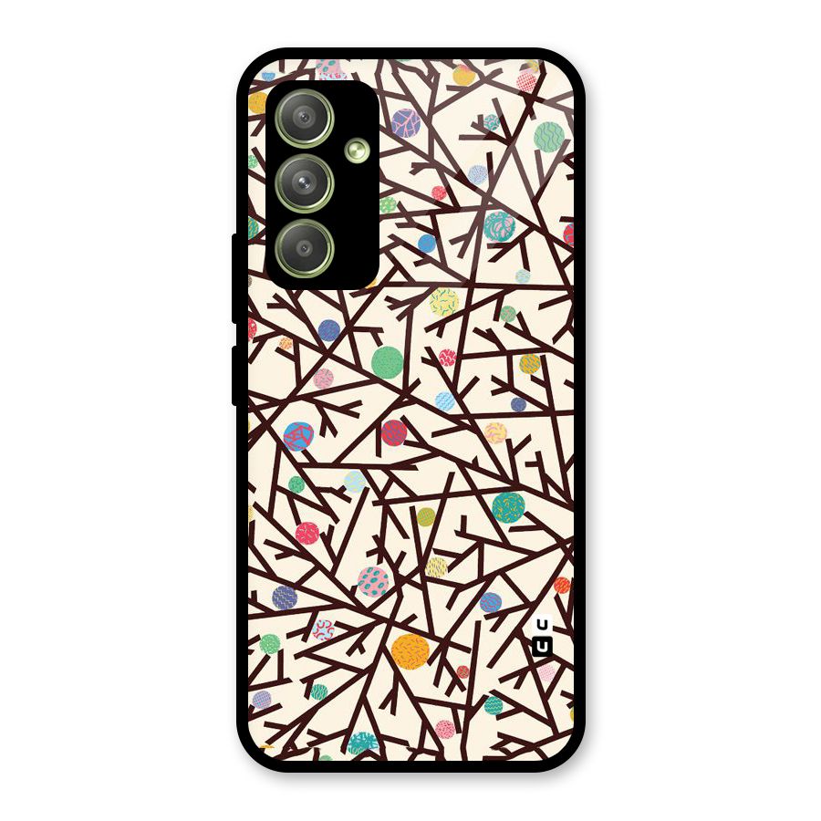 Stem Pattern Glass Back Case for Galaxy A54