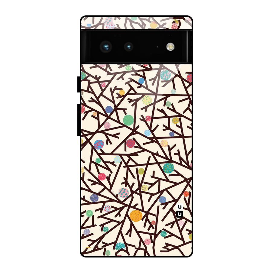 Stem Pattern Glass Back Case for Google Pixel 6
